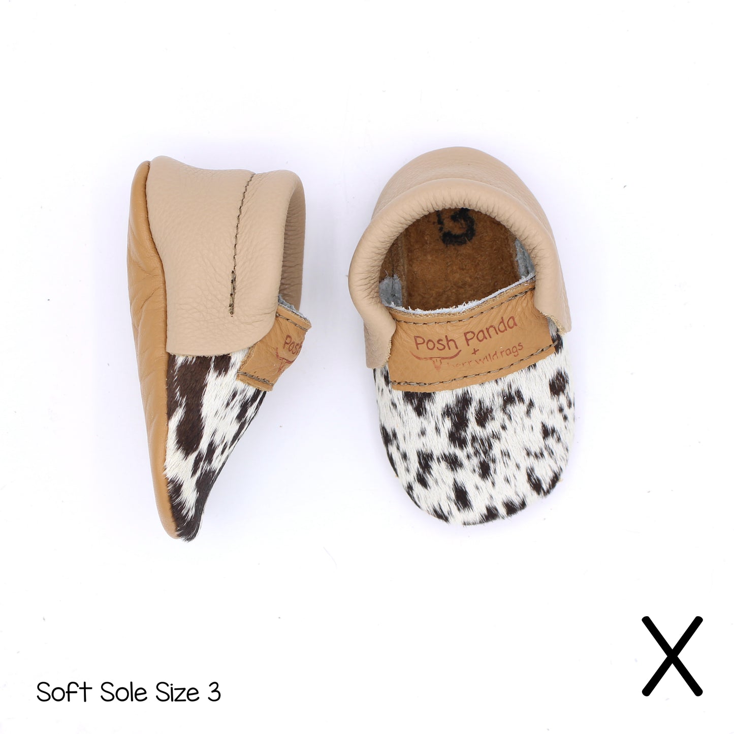 Hair Hide Mocs -  BABY/TODDLER (Soft Sole) - Size 3