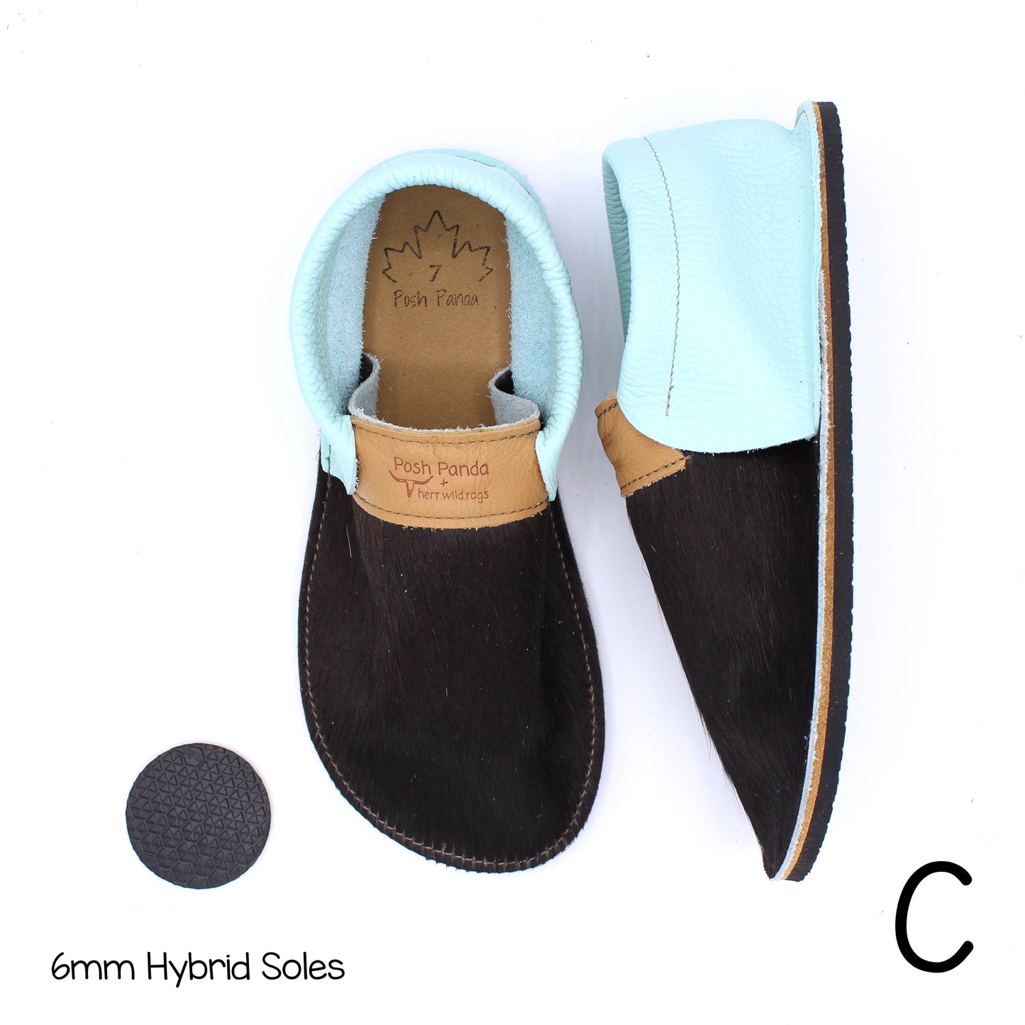 Hair Hide Collab Mocs - Ladies - SIZE 7 (4-6mm Soles)