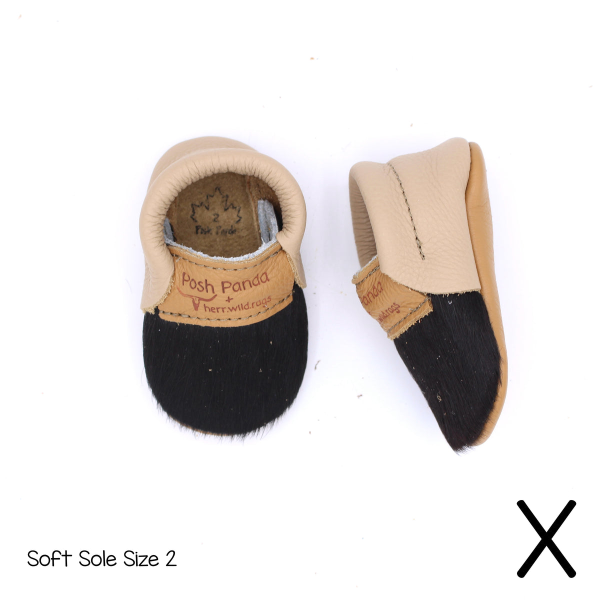 Hair Hide Mocs -  BABY/TODDLER (Soft Sole) - Size 2