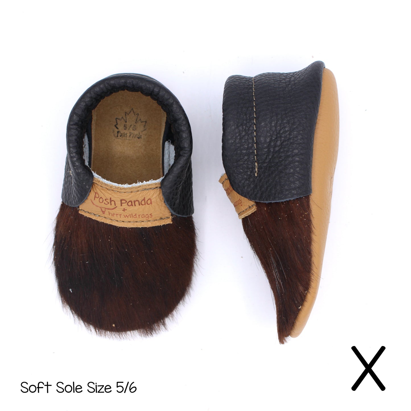 Hair Hide Mocs -  BABY/TODDLER (Soft Sole) - Size 5/6