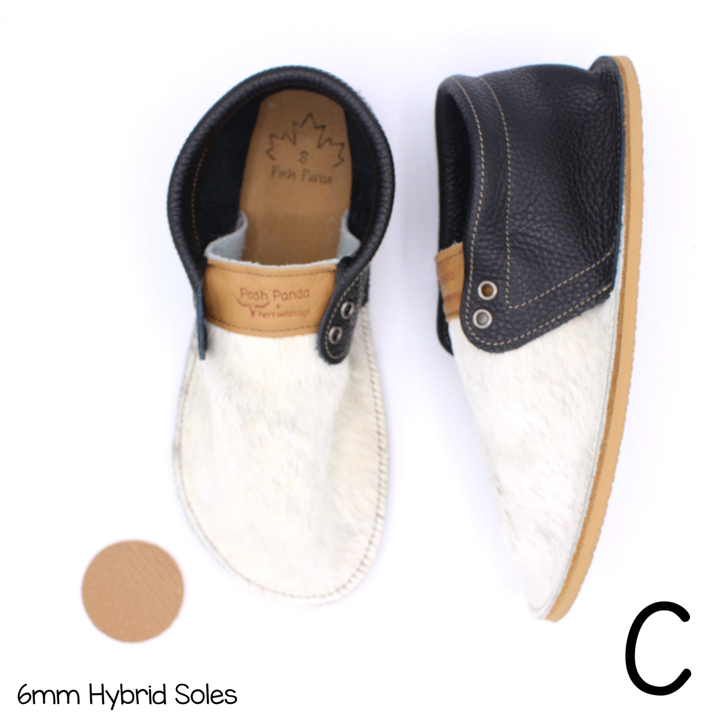 Hair Hide Collab Mocs - Ladies - SIZE 8 (4-6mm Soles)