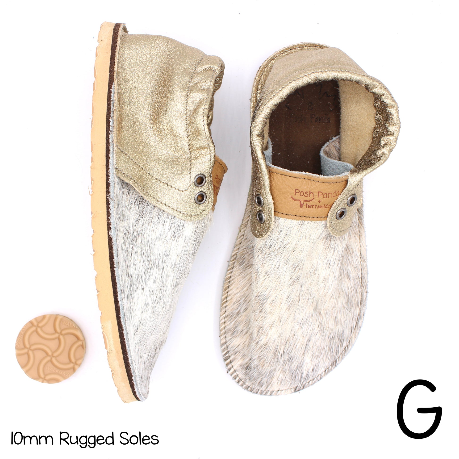 Hair Hide Collab Mocs - Ladies - SIZE 8 - RUGGED - Posh Panda