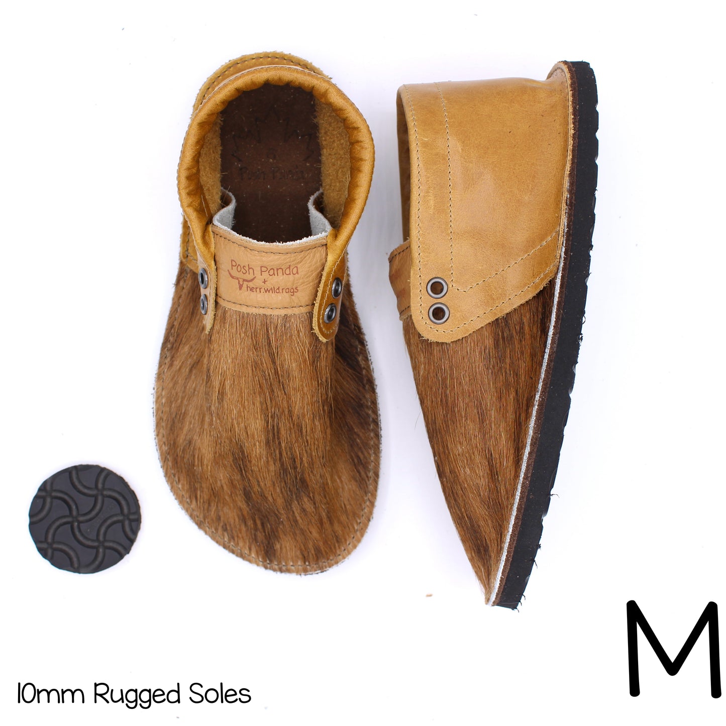 Hair Hide Collab Mocs - Ladies - SIZE 6 - RUGGED - Posh Panda