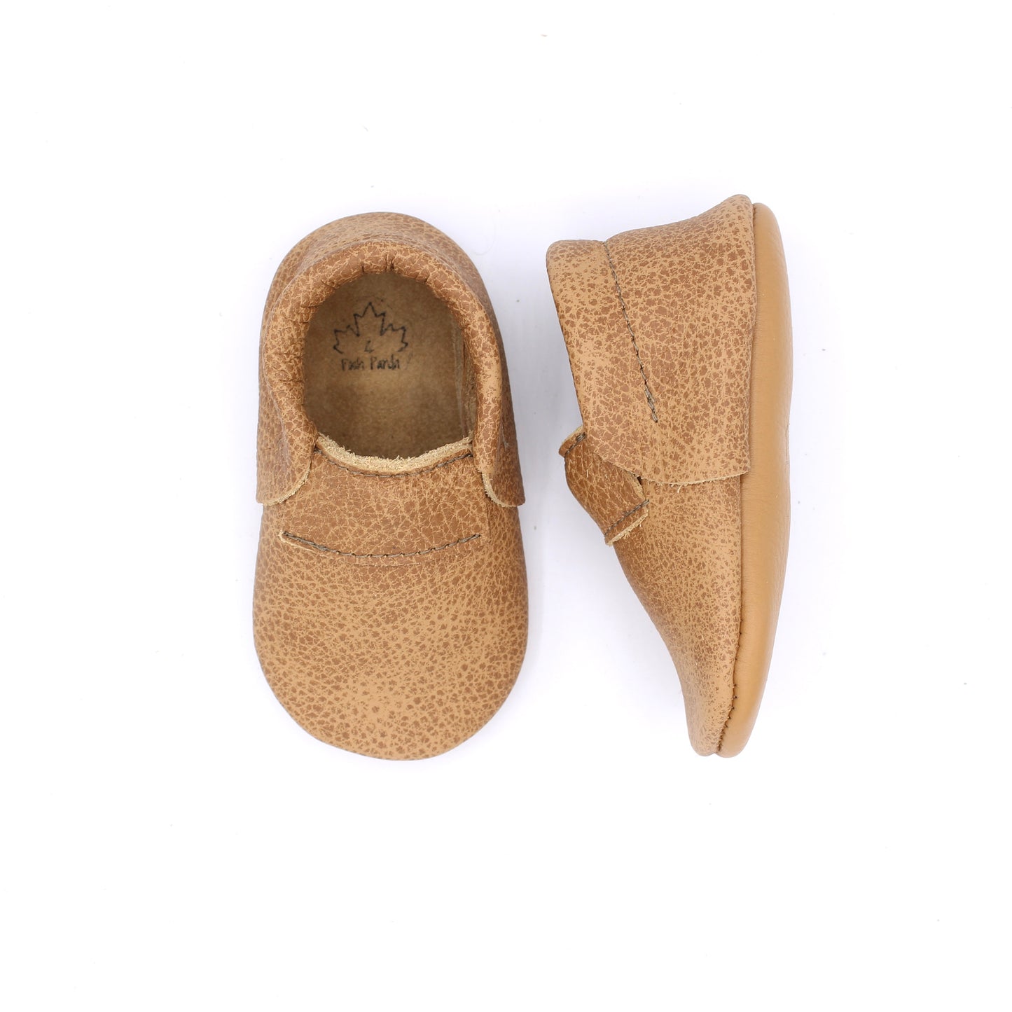 Baby Fringeless Moc - Weathered Oak