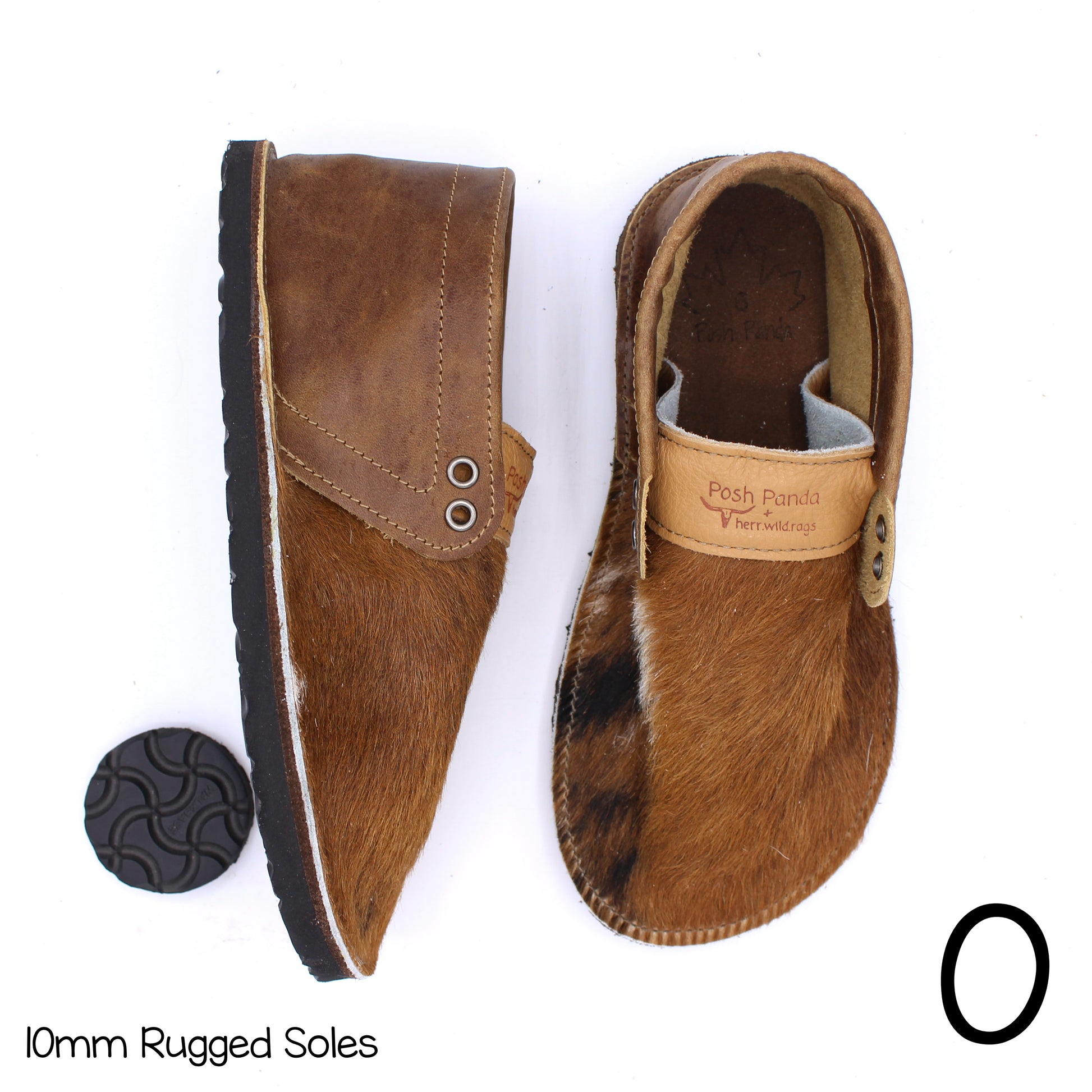 Hair Hide Collab Mocs - Ladies - SIZE 6 - RUGGED - Posh Panda