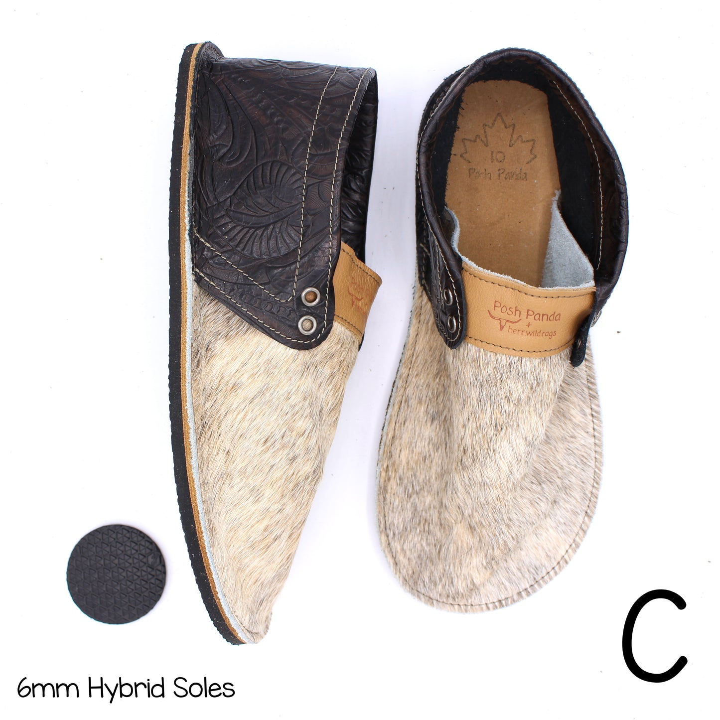 Hair Hide Collab Mocs - Ladies - SIZE 10 (4-6mm Soles)
