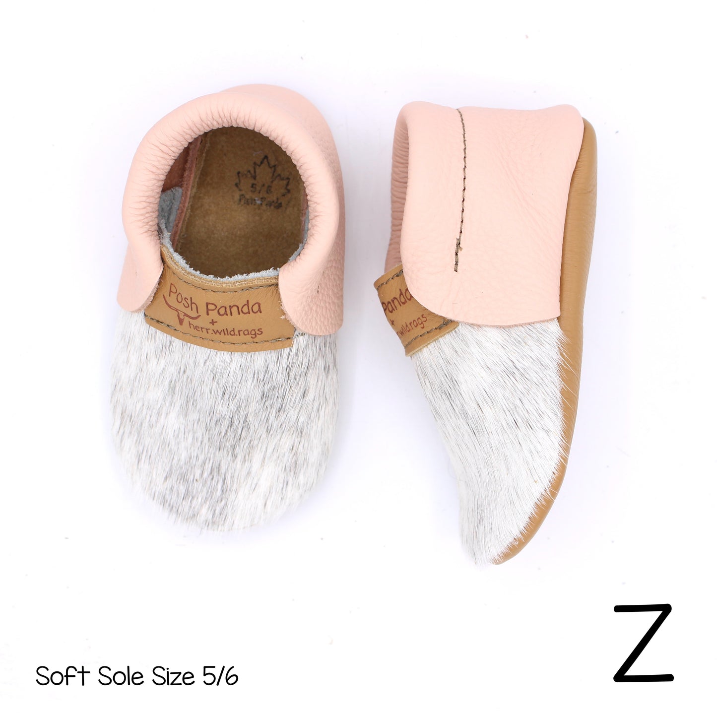 Hair Hide Mocs -  BABY/TODDLER (Soft Sole) - Size 5/6