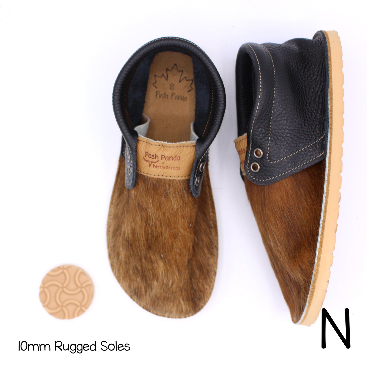 Hair Hide Collab Mocs - Ladies - SIZE 8 - RUGGED