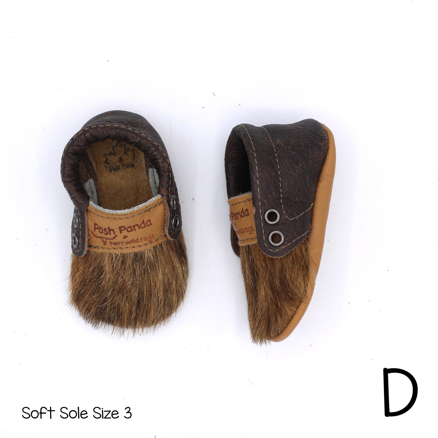 Hair Hide Mocs -  BABY/TODDLER (Soft Sole) - Size 3