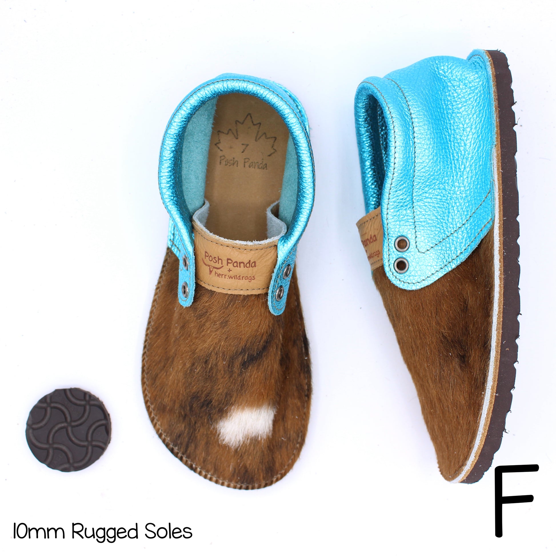 Hair Hide Collab Mocs - Ladies - SIZE 7 - RUGGED - Posh Panda