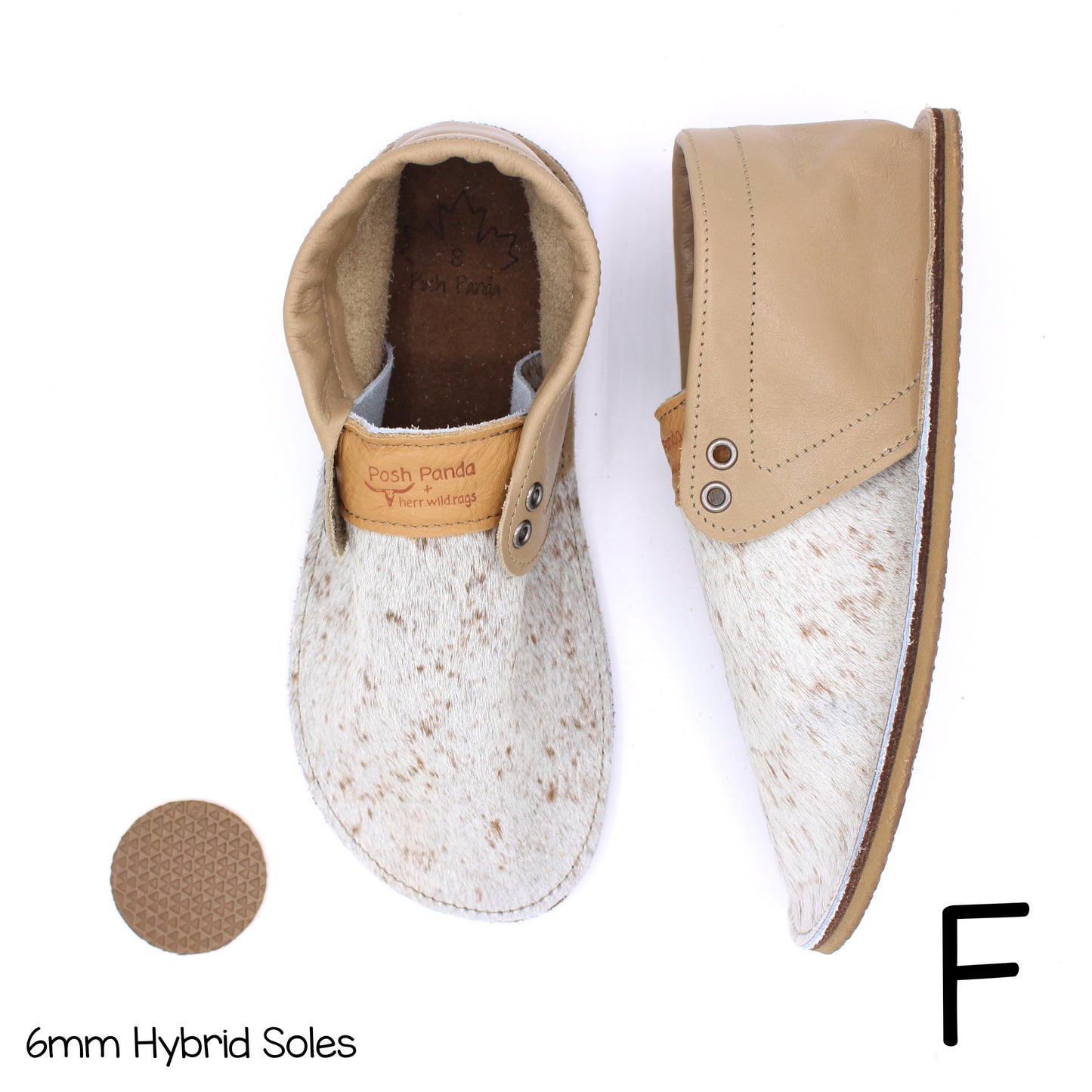 Hair Hide Collab Mocs - Ladies - SIZE 8 (4-6mm Soles)