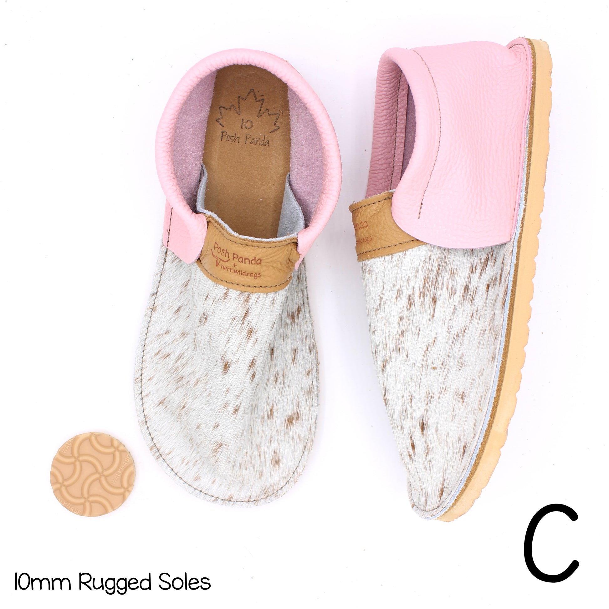 Hair Hide Collab Mocs - Ladies - SIZE 10 - RUGGED - Posh Panda