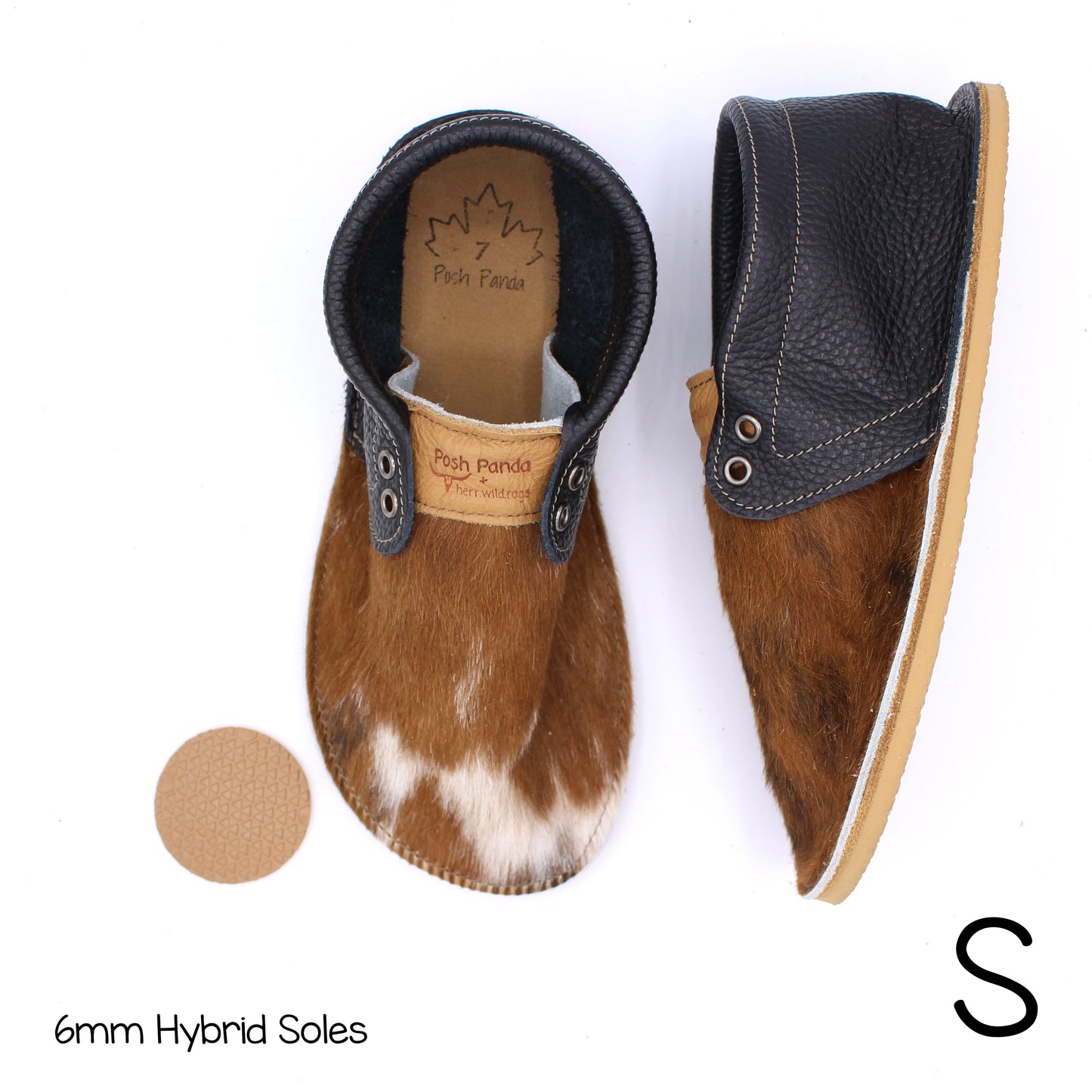 Hair Hide Collab Mocs - Ladies - SIZE 7 (4-6mm Soles)