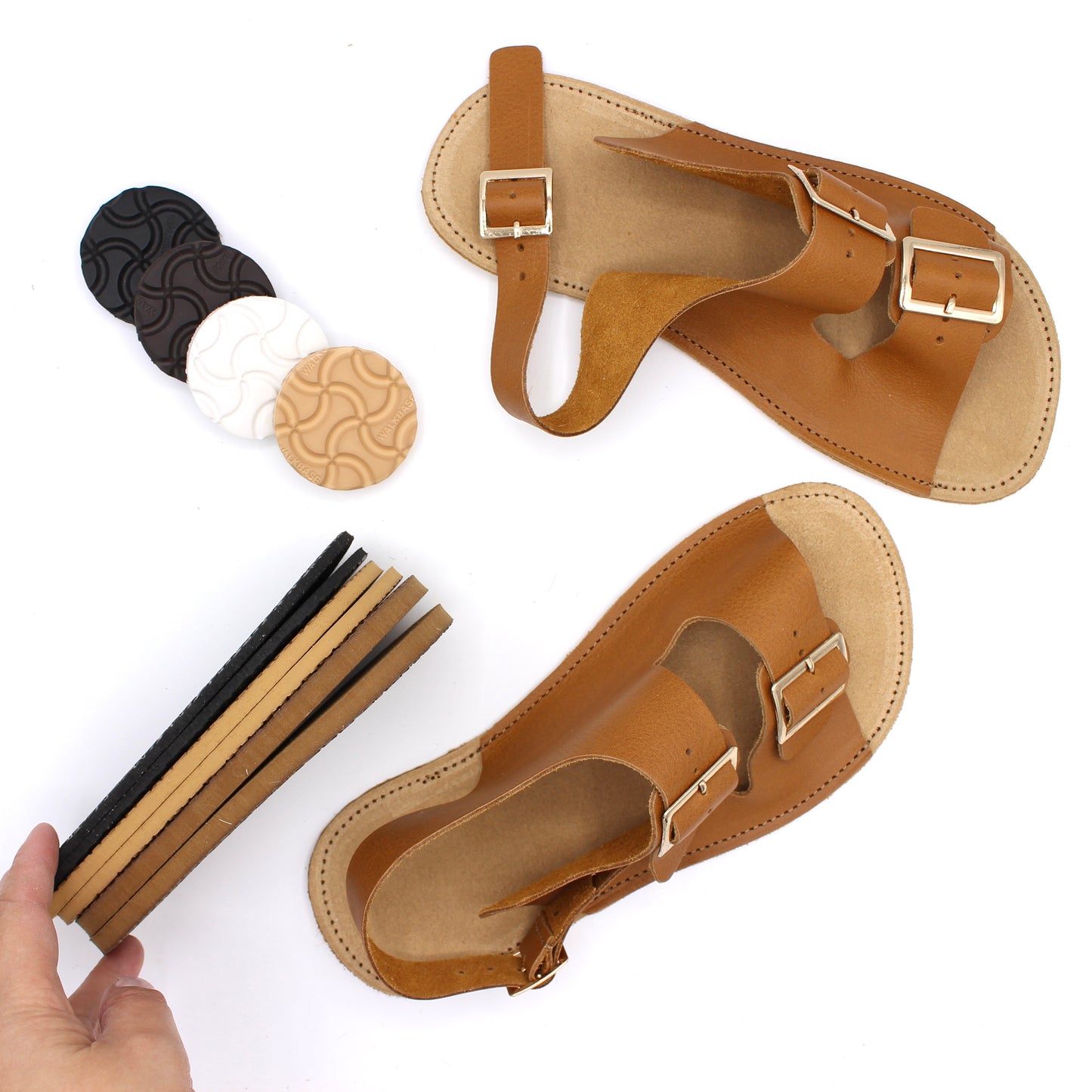 Custom Buckle Sandals with Straps