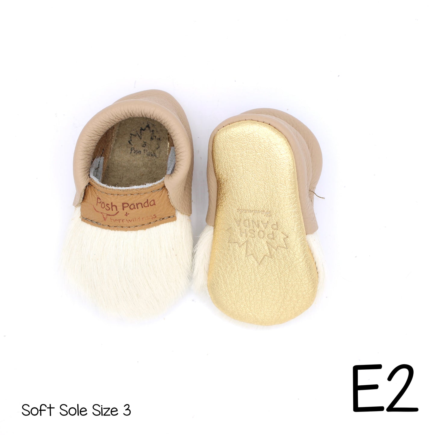 Hair Hide Mocs -  BABY/TODDLER (Soft Sole) - Size 3