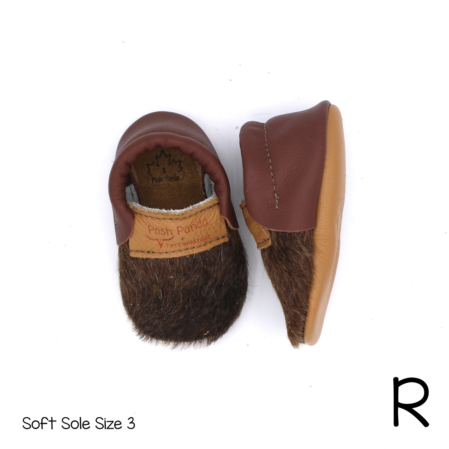 Hair Hide Mocs -  BABY/TODDLER (Soft Sole) - Size 3