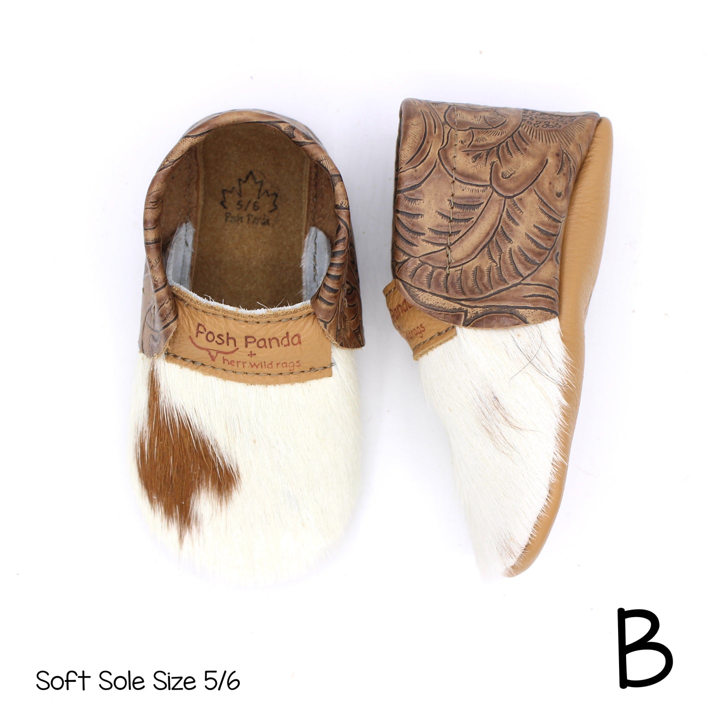 Hair Hide Mocs -  BABY/TODDLER (Soft Sole) - Size 5/6