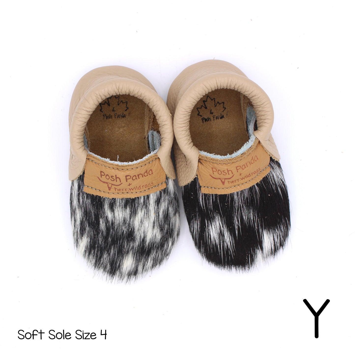 Hair Hide Mocs -  BABY/TODDLER (Soft Sole) - Size 4