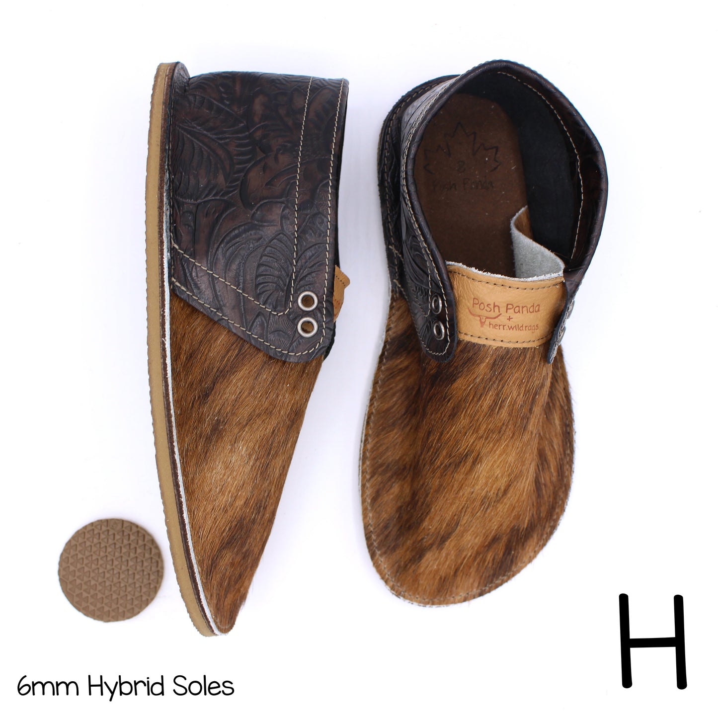Hair Hide Collab Mocs - Ladies - SIZE 8 (4-6mm Soles)