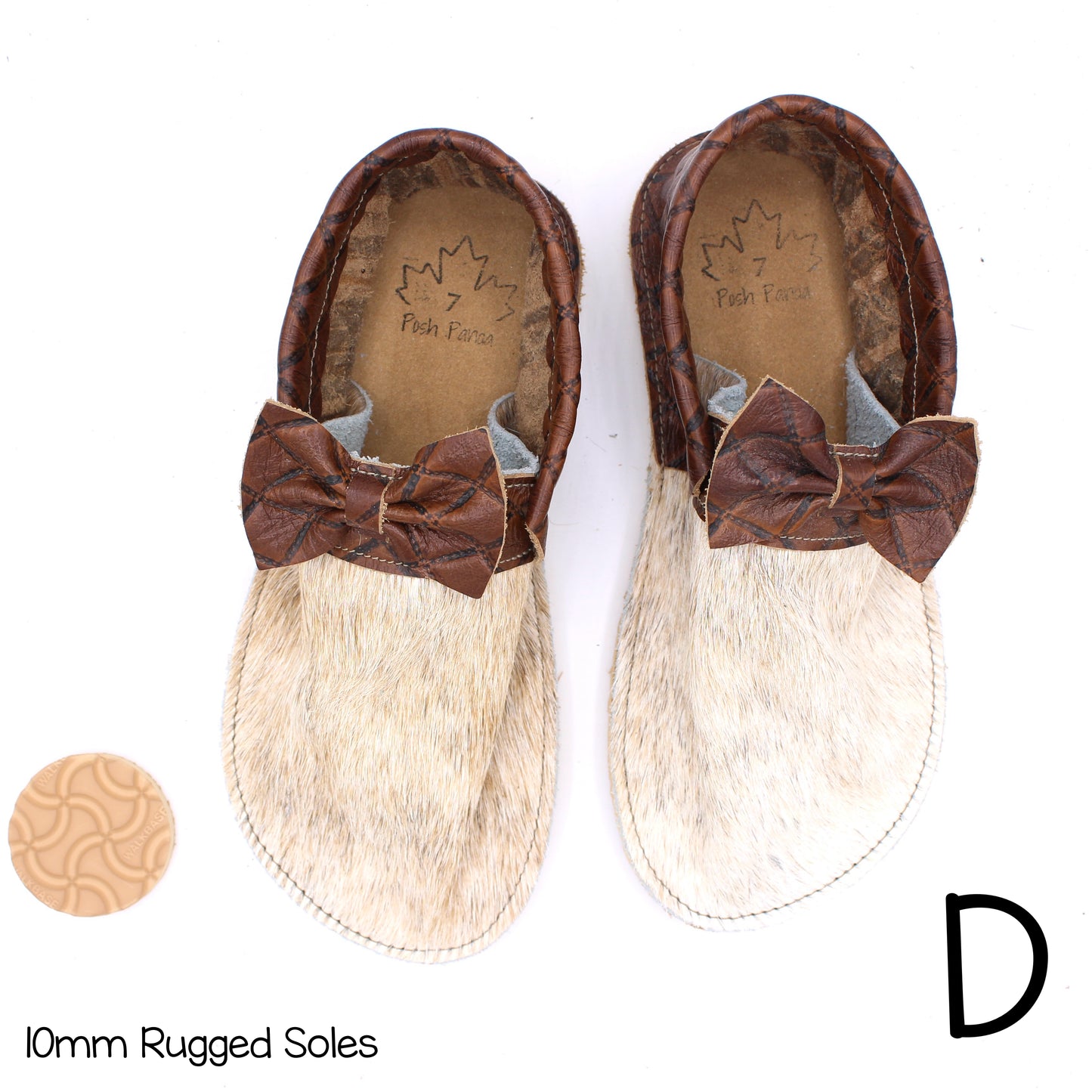 Hair Hide Collab Mocs - Ladies - SIZE 7 - RUGGED - Posh Panda