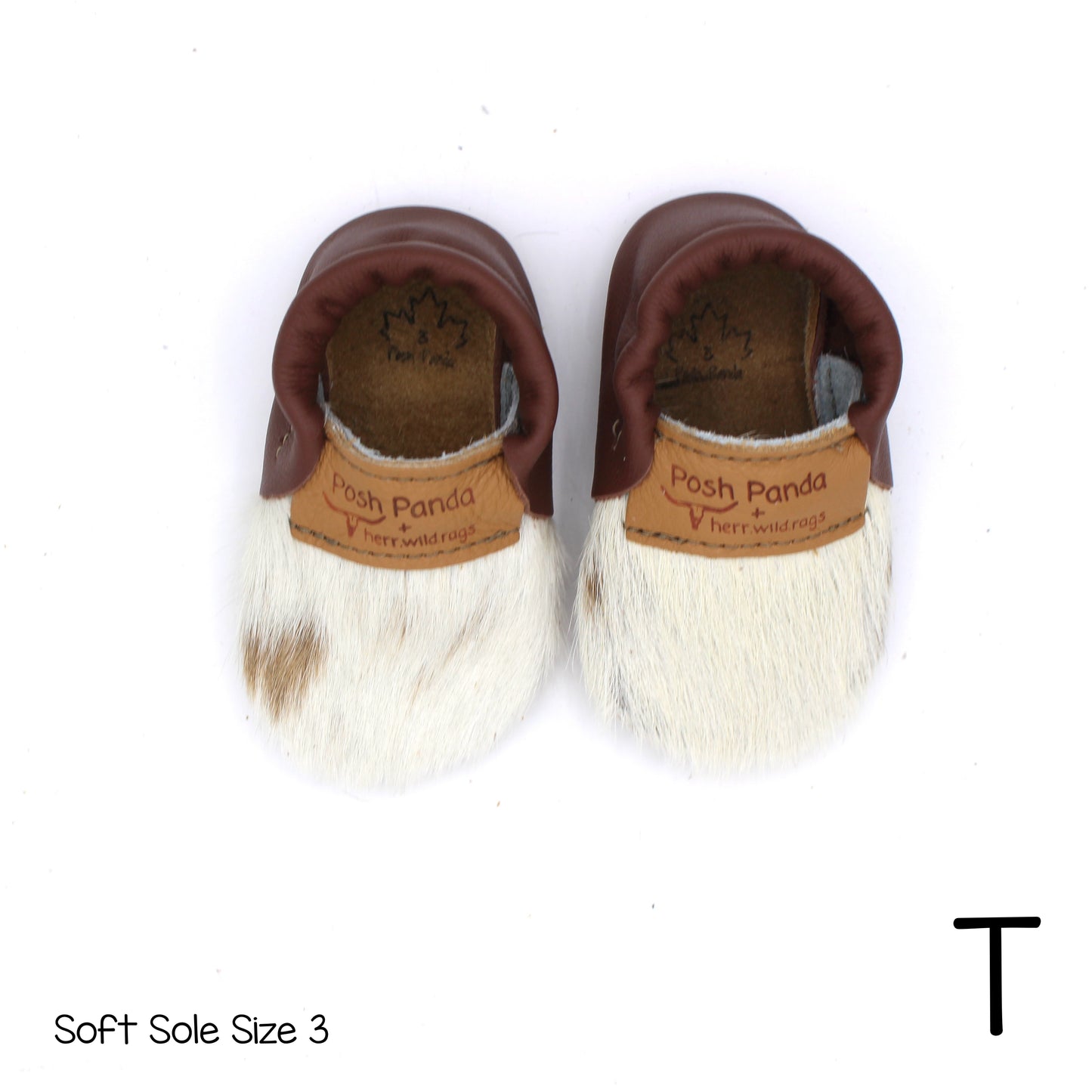 Hair Hide Mocs -  BABY/TODDLER (Soft Sole) - Size 3