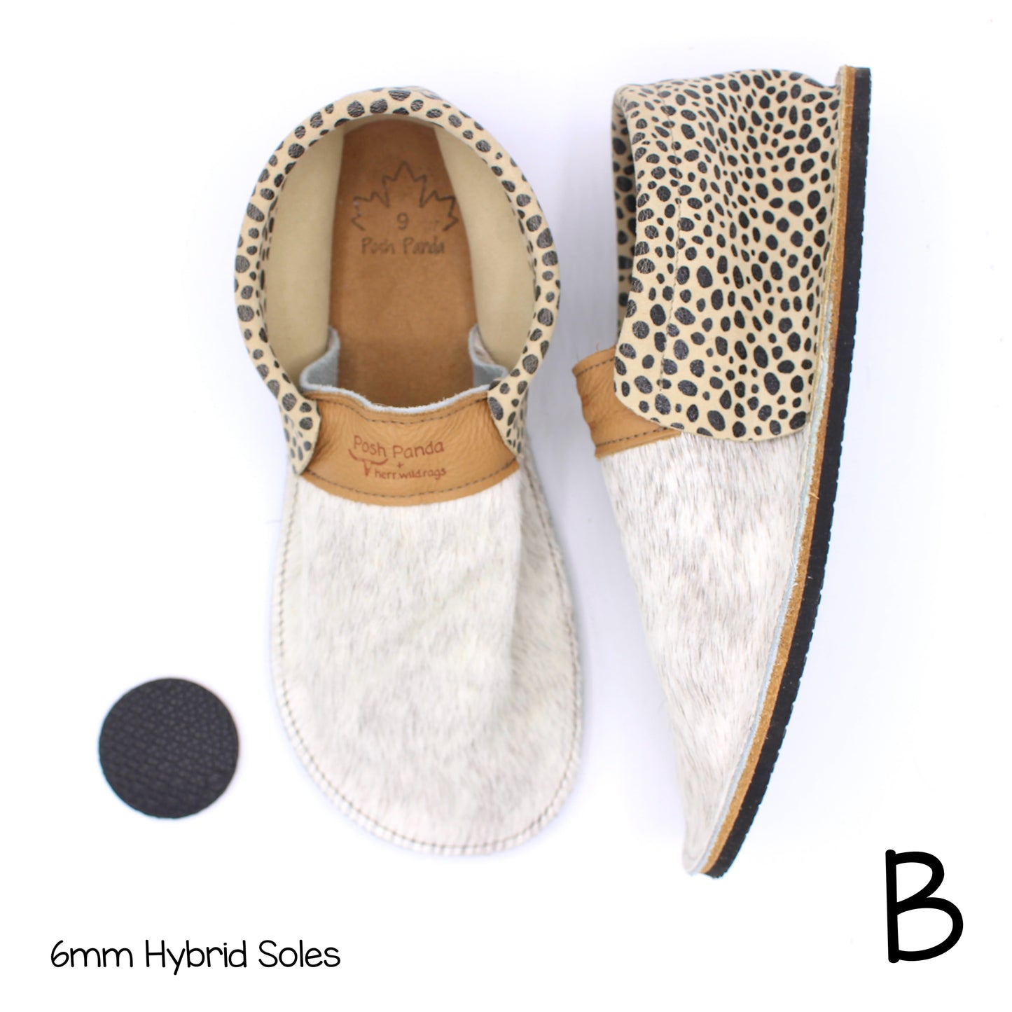 Hair Hide Collab Mocs - Ladies - SIZE 9 (4-6mm Soles)