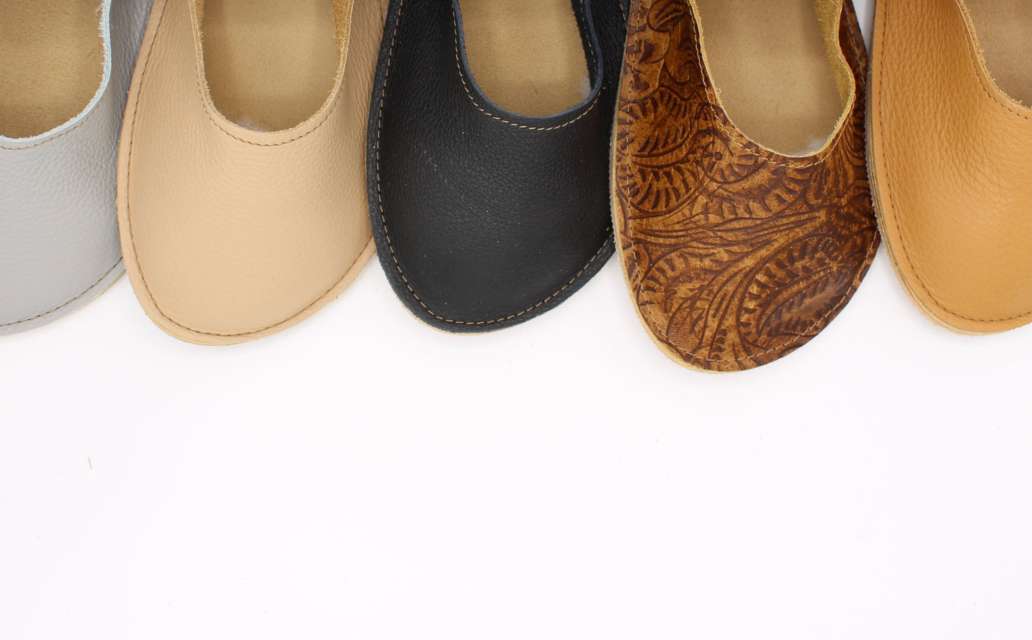Ladies Mary Jane Mocs - BLACK - 6mm Beige Hybrid Soles - Posh Panda