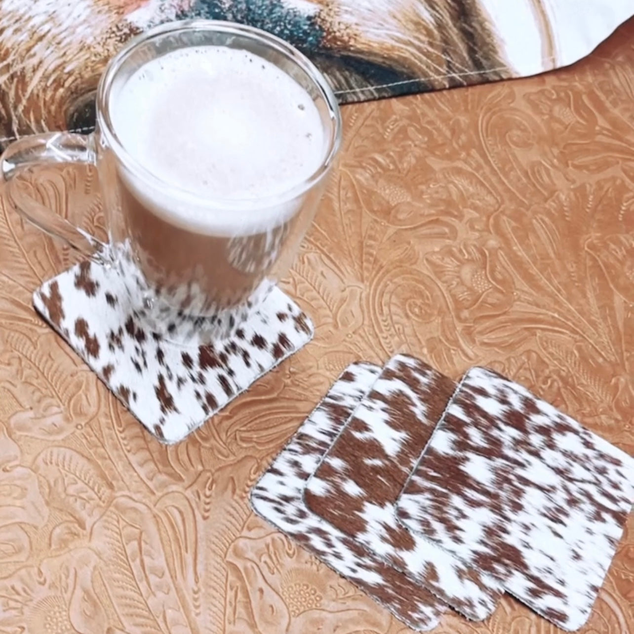 Hair hide Coasters - 4 Pack